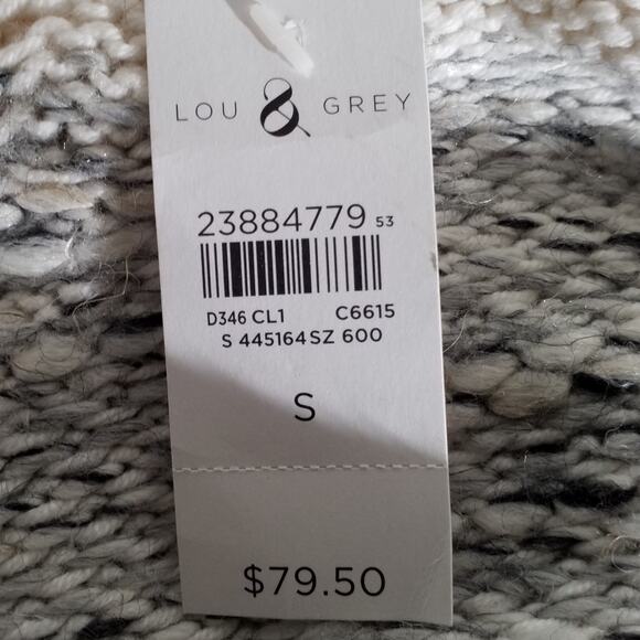 Lou & Grey Womens Size Small Fringe Out Long Sleeve Mock Neck Pullover Sweater - Picture 4 of 6